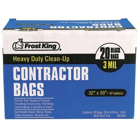 Thermwell Products Thermwell 299927 Contractor Bags 32 In. X 50 In. Bl 299927